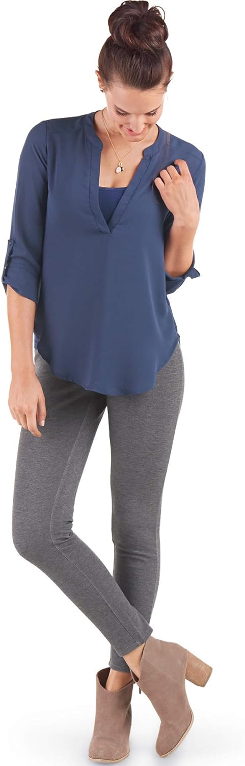 Mud Pie Damen Knit Pant Gray Hunter Ponte Strickhose Grau, 32-34