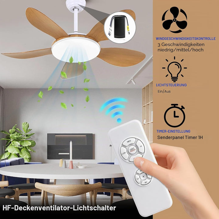 2 Stück Universal Deckenventilator Fernbedienung Kit,Wireless Deckenventilator Lampe Fernbedienung K
