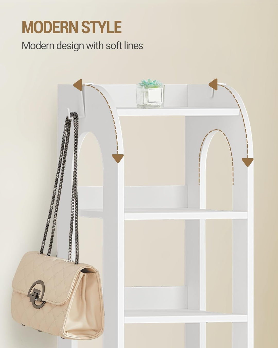 Hzuaneri Vertikales Schuhregal, 9 Ebenen Schmale Schuhregale, Holz-Schuh-Organizer für Schrank, Eing
