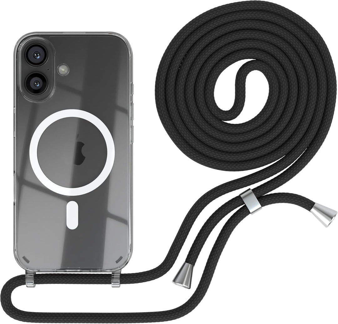 EAZY CASE - Handykette kompatibel mit iPhone 16 Kette zum Umhängen Stossfest Handyhülle für Apple iP
