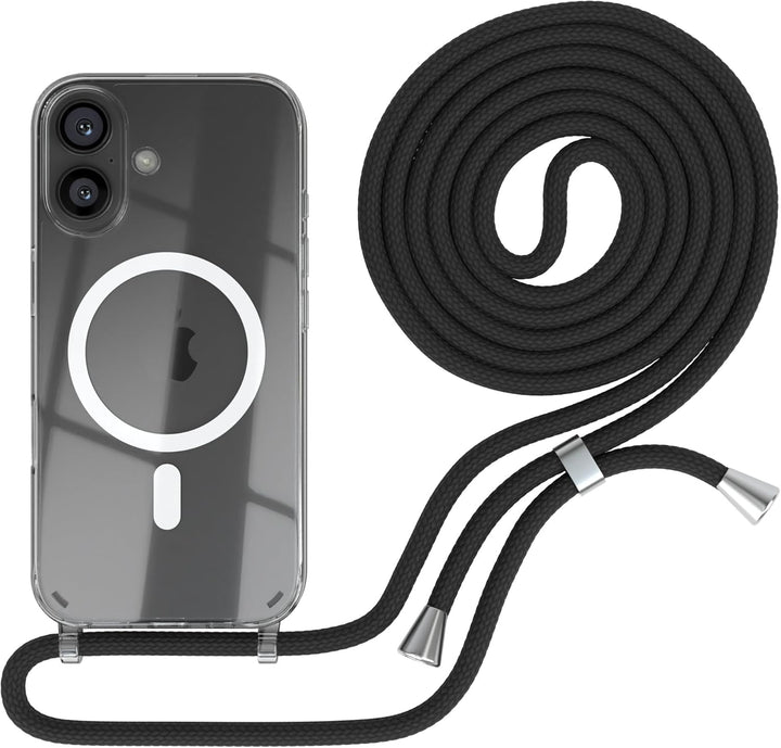 EAZY CASE - Handykette kompatibel mit iPhone 16 Kette zum Umhängen Stossfest Handyhülle für Apple iP