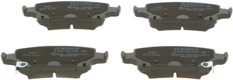 Bosch BP2458 Bremsbeläge - Hinterachse - ECE-R90 Zertifizierung - vier Bremsbeläge pro Set