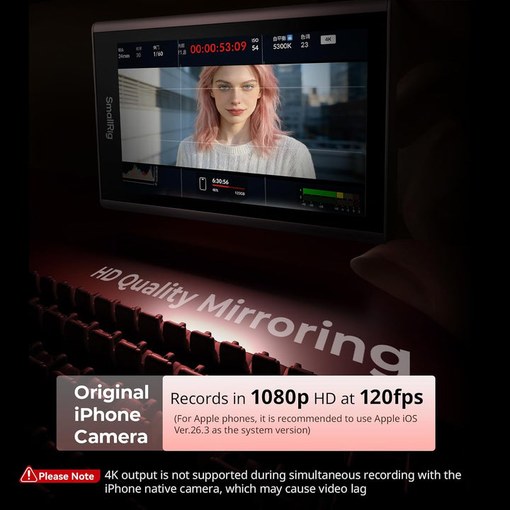 SMALLRIG Rosa Wireless Selfie Monitor Screen,Selfie Monitorbildschirm mit drahtloser Steuerung,1080P