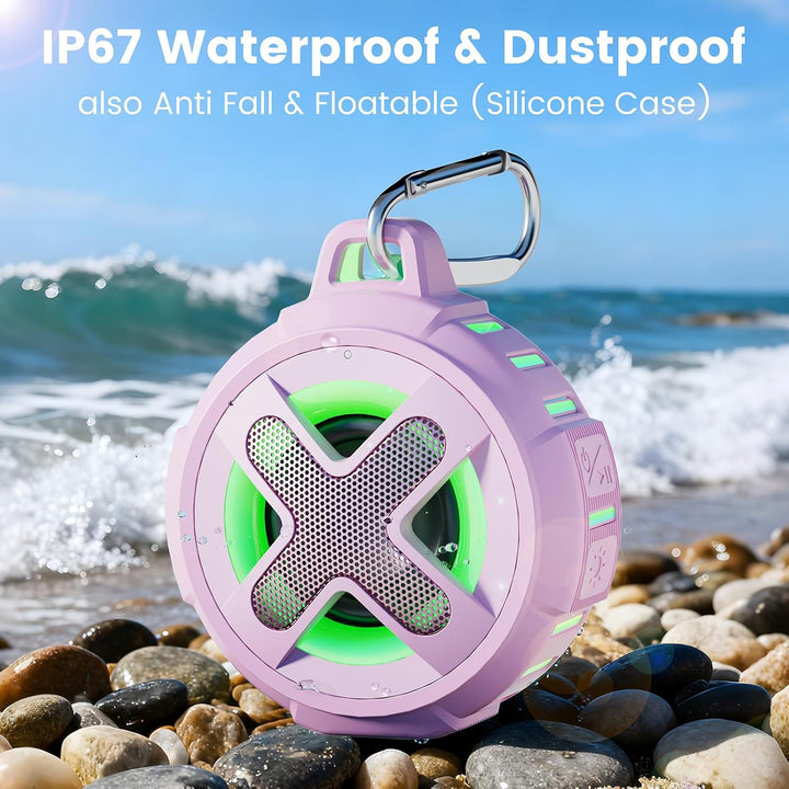 Xleader Rosa Mini Bluetooth Lautsprecher, Zertifiziert IPX7 wasserdicht Dusche Pool schwimmende Laut