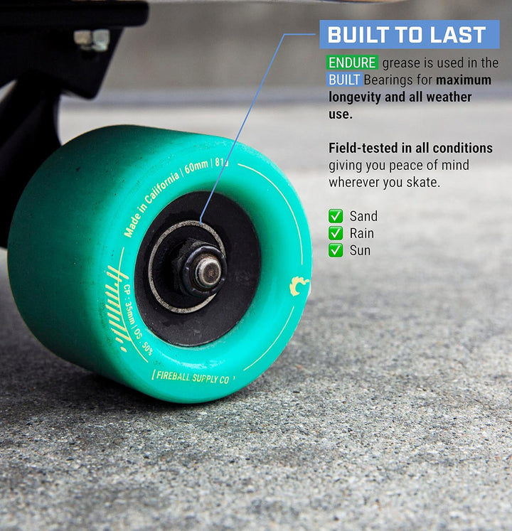 FIREBALL Dragon Precision Skateboard Bearings | 608 Bearing for Skateboards, Longboards, Inline Skat