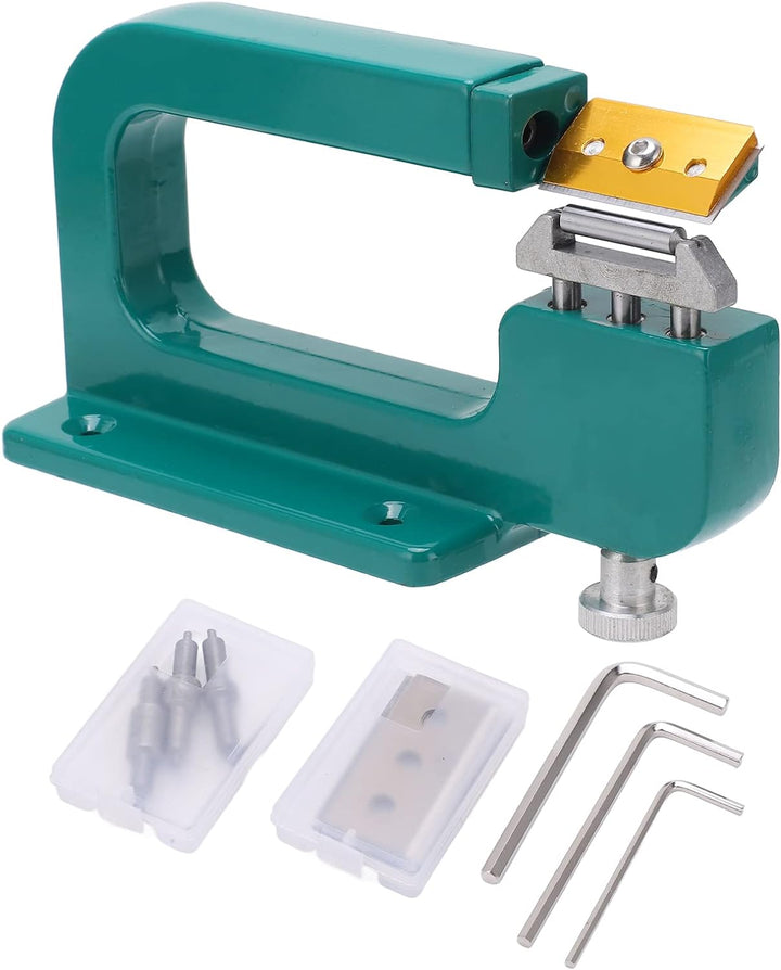 Lederspalter-Schäler-Set, Lederspaltmaschine mit 5 Klingen, 3 Schraubenschlüsseln und 3 Rollen, Lede