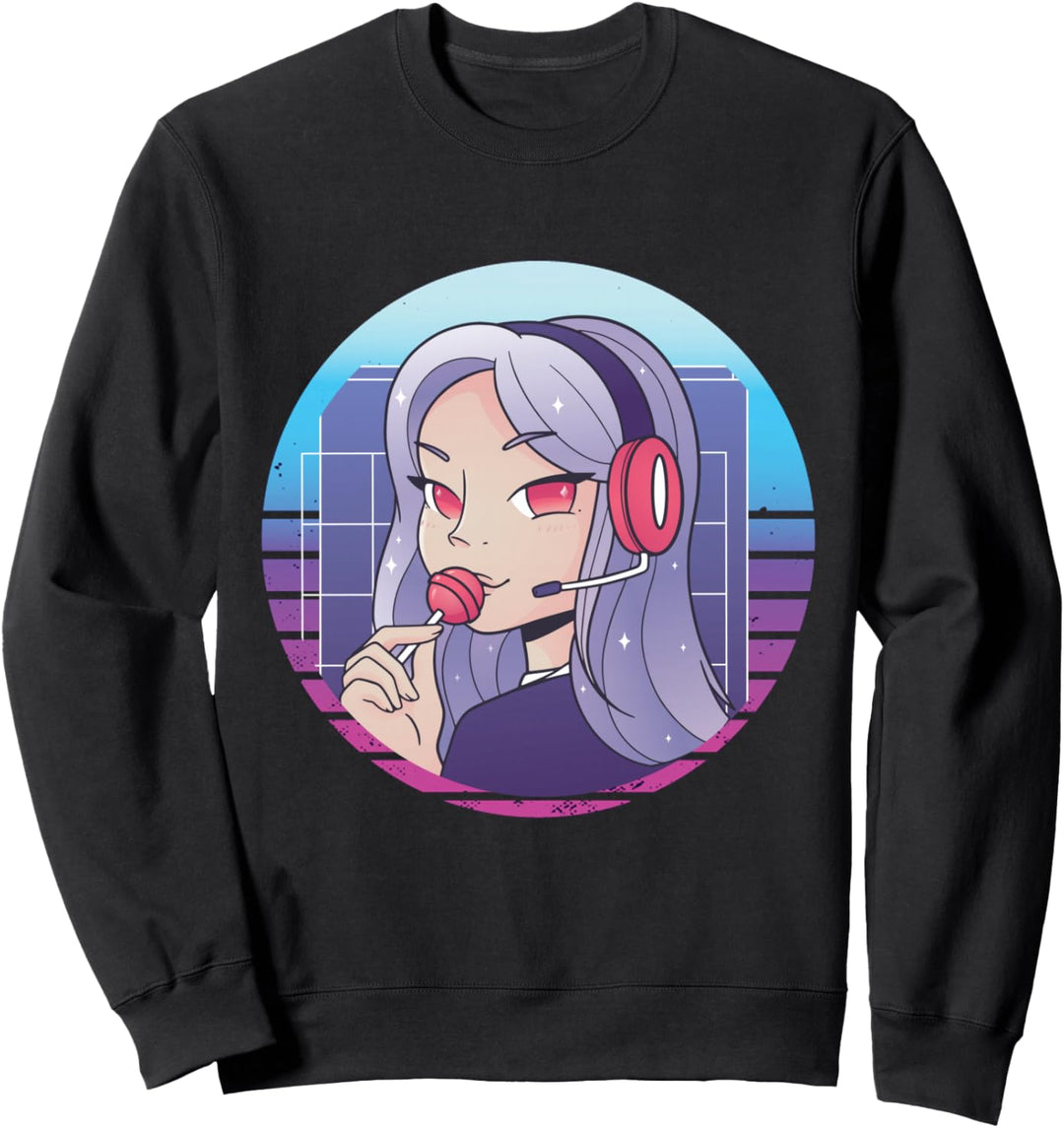 Anime Mädchen Lolli Sweatshirt