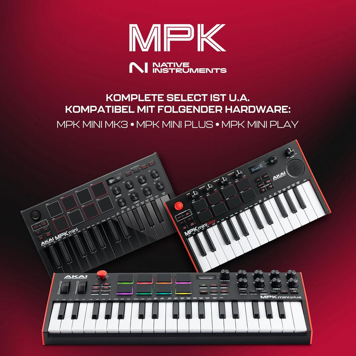AKAI Professional MPK Mini MK3 – 25-Tasten USB MIDI Keyboard Controller, 8 hintergrundbeleuchtete Dr