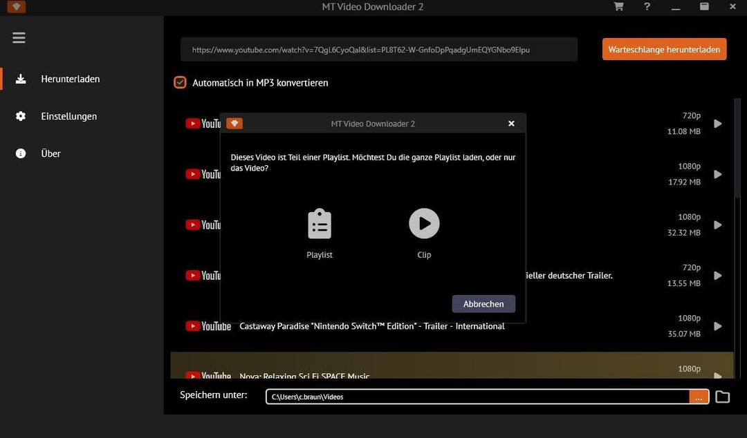 Video und Audio Downloader PRO 2 für YouTube, ARD, ZDF Mediatheken Filme und Musik direkt als MP3 od