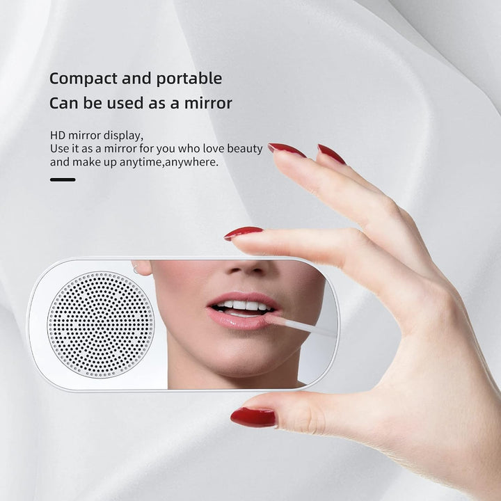 Elektrischer Wecker, Grosses Display, Drahtloser Bluetooth 5.0-Lautsprecher, Wecker mit Spiegeloberf