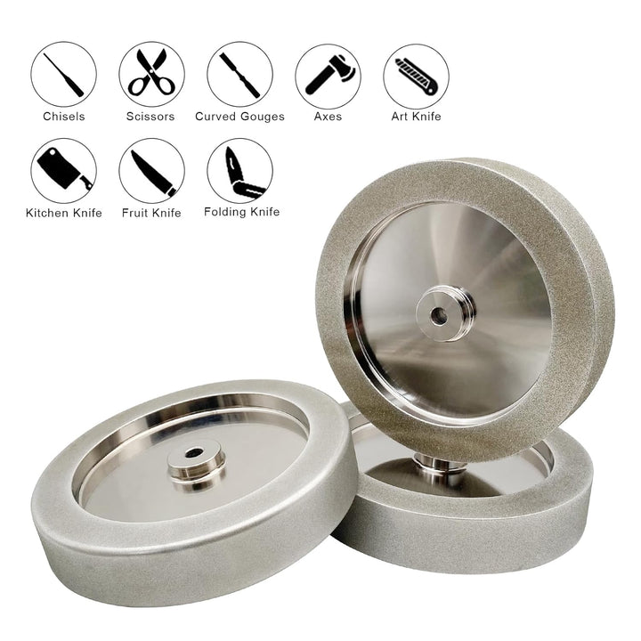 CBN Schleifscheibe für T8 T7 Nassschleifmaschine 250mm*50mm*12mm (Rechter Winkel, 160 Körnung), Rech