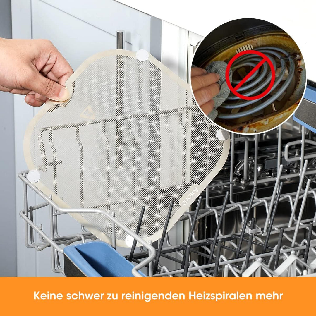 AIEVE Edelstahl Spritzschutz Feinmaschiger Fettspritzschutz kompatibel mit COSORI XXL 4,7 L und Ninj