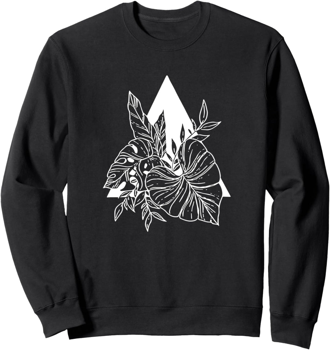 Tropisches Laub Monstera Regenwaldblätter Sweatshirt