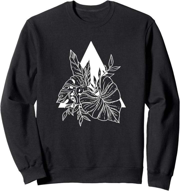 Tropisches Laub Monstera Regenwaldblätter Sweatshirt