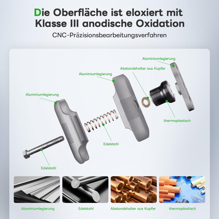 FANAUE Doppelbuchsenarm Kompatibel mit RAM Mounts 1" Ball und Motorrad Fahrrad Telefonhalter, passt
