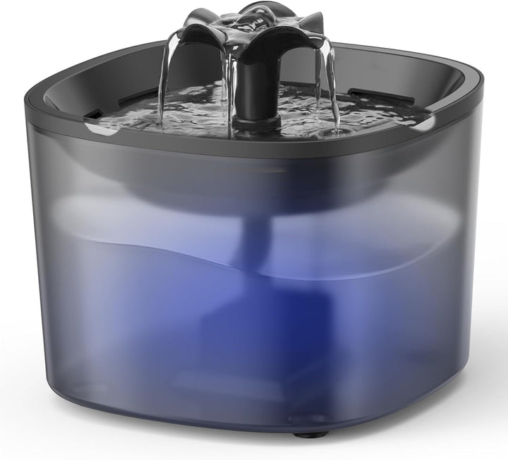 Automatischer Trinkbrunnen für Katzen – 2L Fassungsvermögen, 4‑Stufen‑Filtration, leise Pumpe (, Sch
