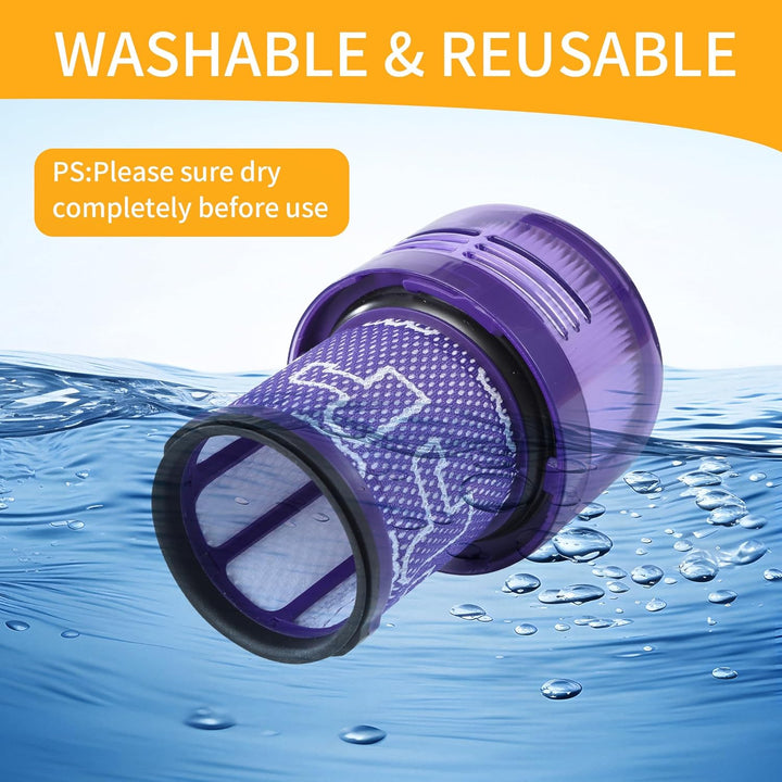 Filter für Dyson V12 Detect Slim Absolute Ersatzfilter,3 Stück Filter für Dyson V12 Staubsauger,wasc