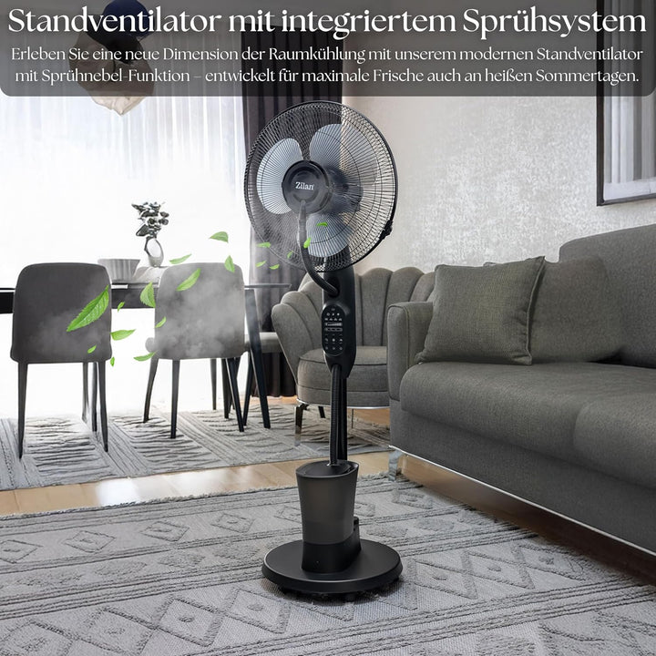 3in1 Standventilator mit Wasserkühlung sehr leise - Mobile Klimaanlage ohne Abluftschlauch -Verdunst