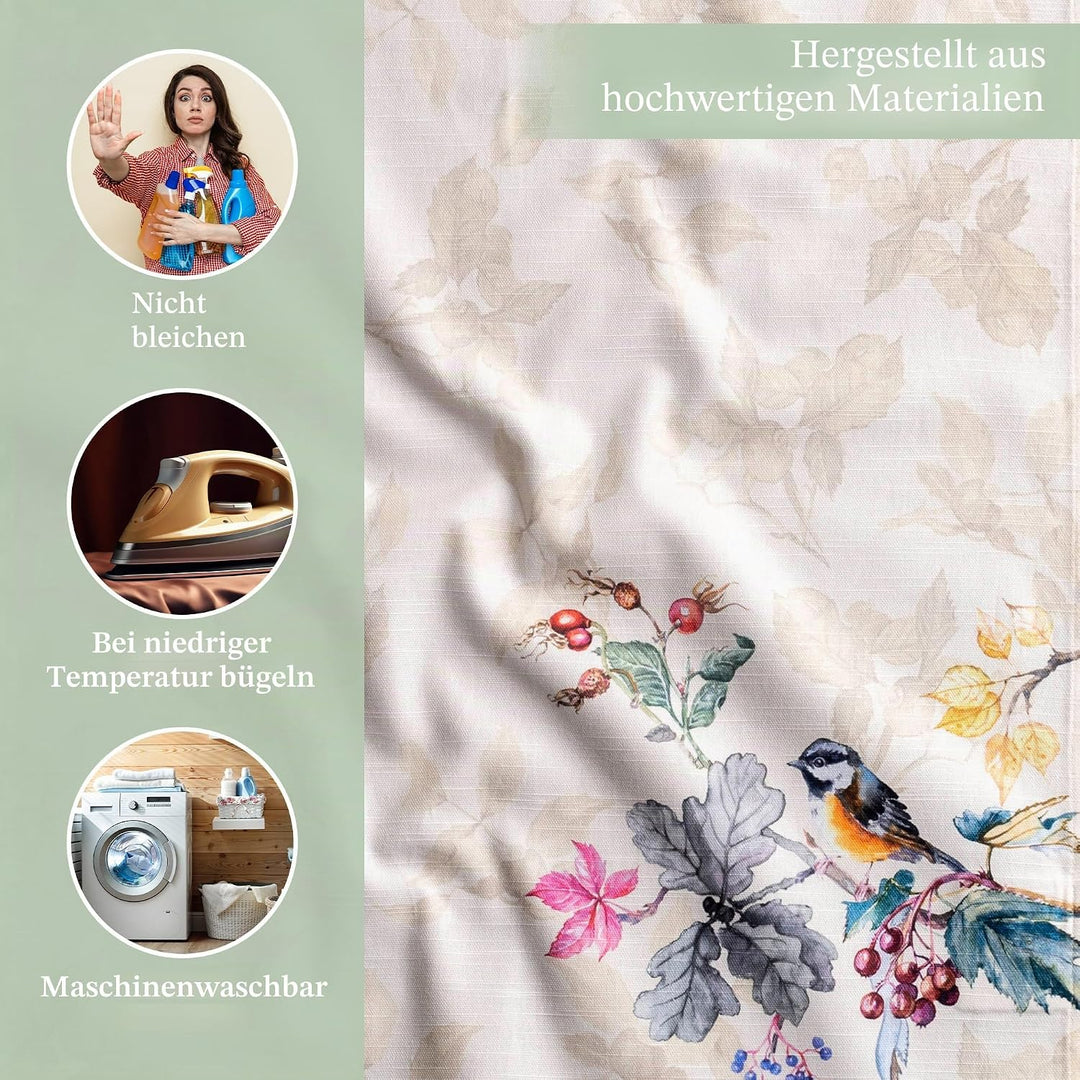 Maison d' Hermine Stoffservietten 4er Set aus 100 % Baumwolle Wiederverwendbare Stoffservietten Weih