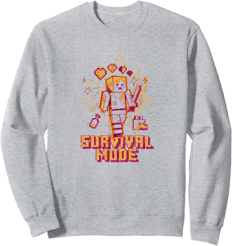 Minecraft Alex Survival-Modus, Rot / Orange Sweatshirt
