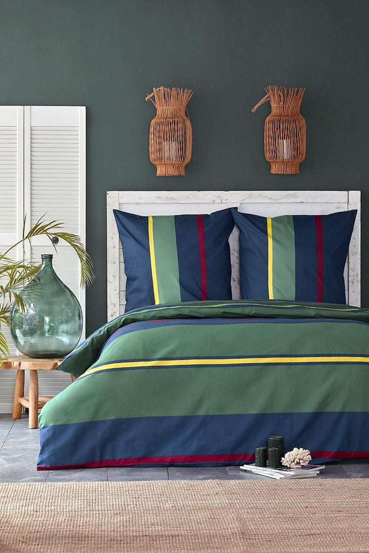 Nautica Home Heritage BETTWÄSCHE Set 100% Baumwolle 200X200 + 2X80X80 Kissenbezug, 200x200