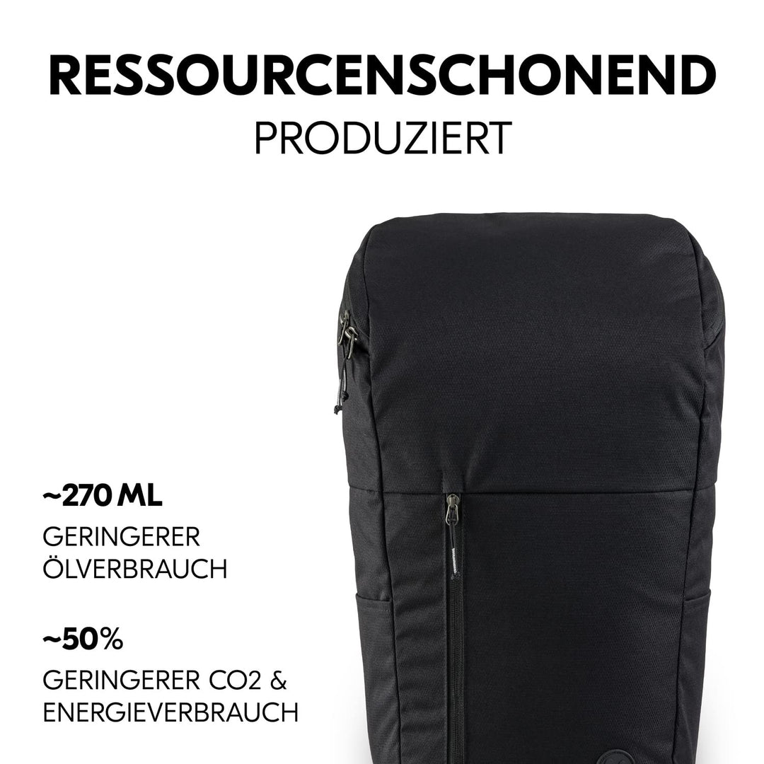 hauck Pack N Walk, Schwarz - Wickelrucksack und Wickeltasche 22 Liter mit Innentaschen, Aussenfächer