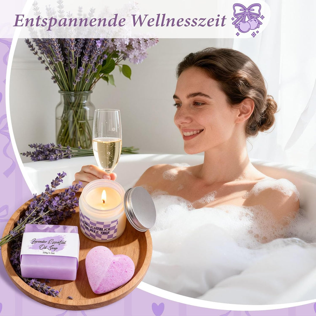 Geschenke für Frauen, Lila Kleine Aufmerksamkeit für Freundin, Liebevolles Geschenkset für Geburtsta
