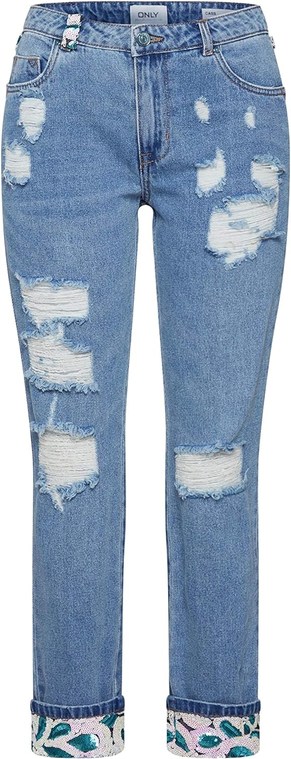 ONLY Damen Jeans Cass Blue Denim 29""32
