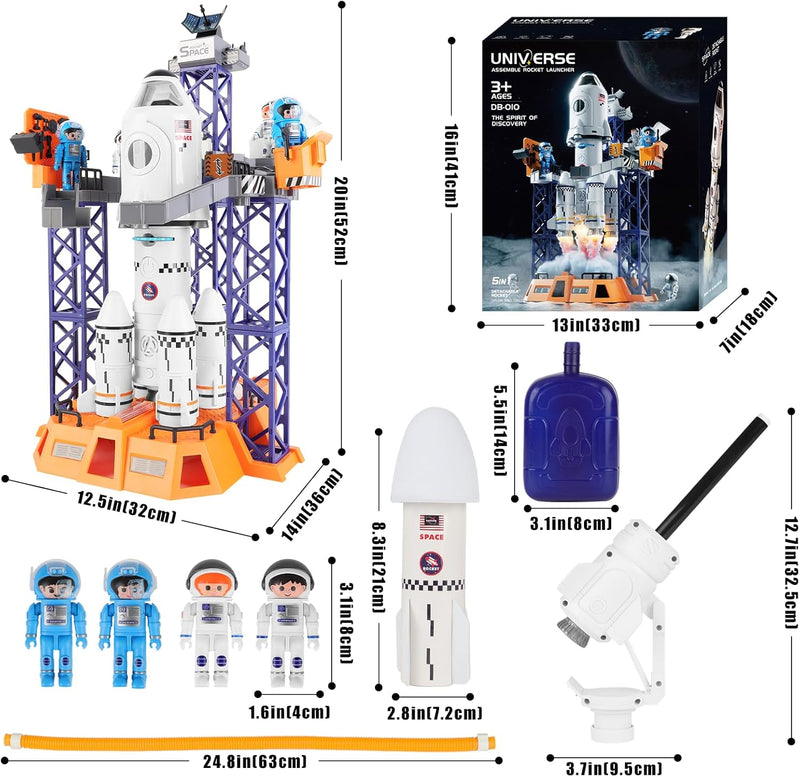 deAO Space Shuttle Rakete Spielzeug & Styropor Flugzeuge Spielzeug mit Sound, Licht, Rauch Funktion,