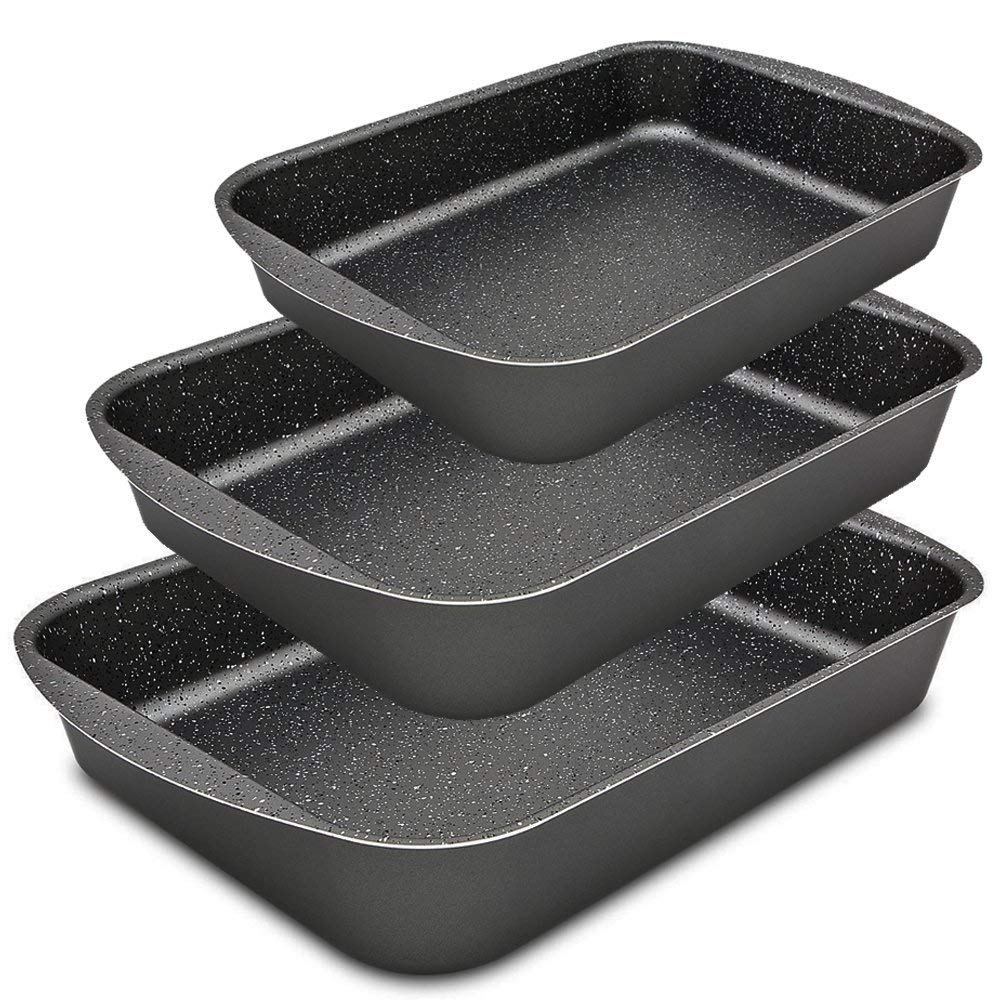 Menax - Auflaufform - Bräter - Backblech mit Antihaftbeschichtung - Ofenform - Bratform für Lasagne,