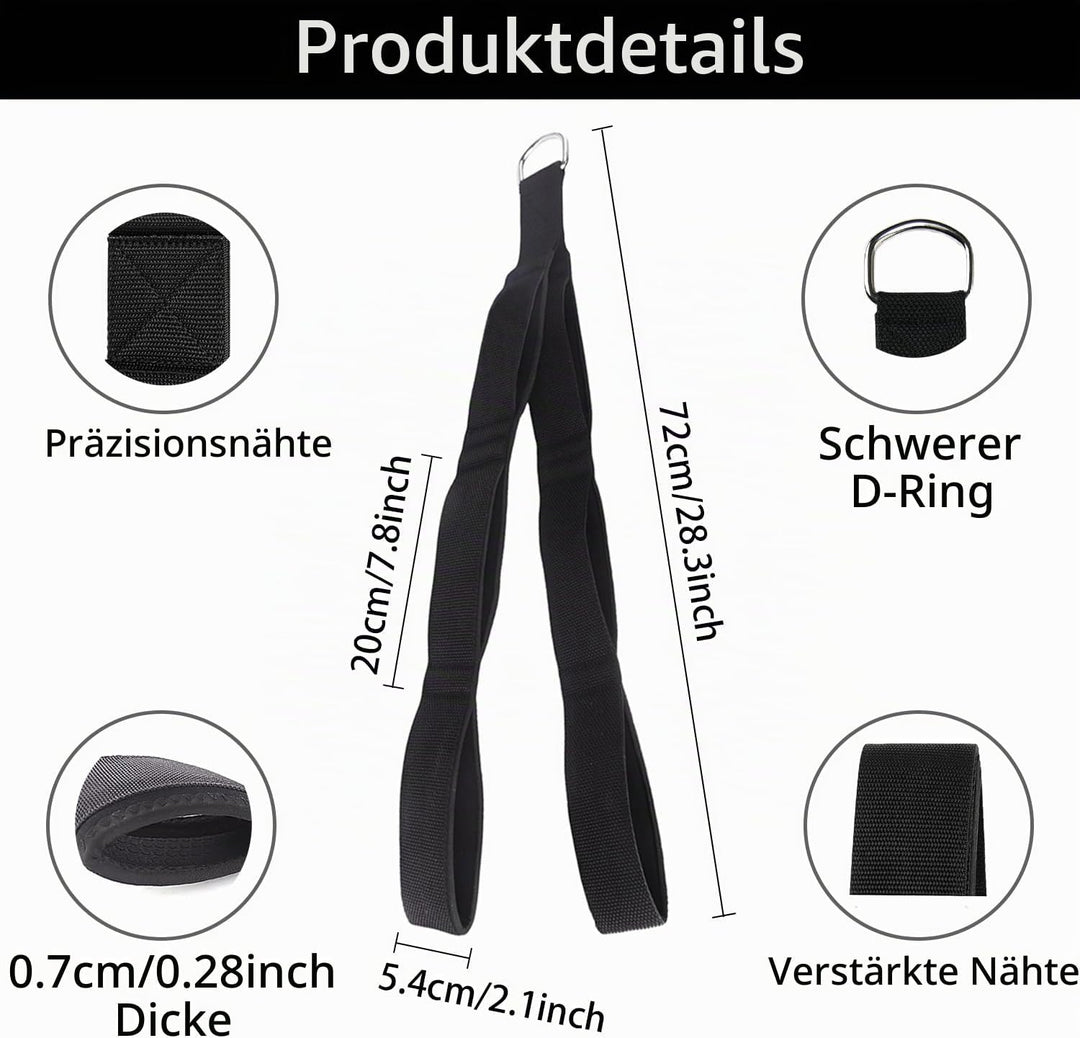 trizepsseil für Fitnessstudio mit grösserem Bewegungsbereich, 3 Segmente &amp; gepolsterte trizeps Seil,