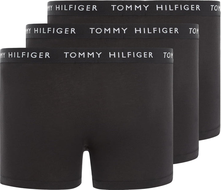 Tommy Hilfiger Herren 3er Pack Boxershorts Trunks Unterwäsche, Schwarz (Black/Black/Black)