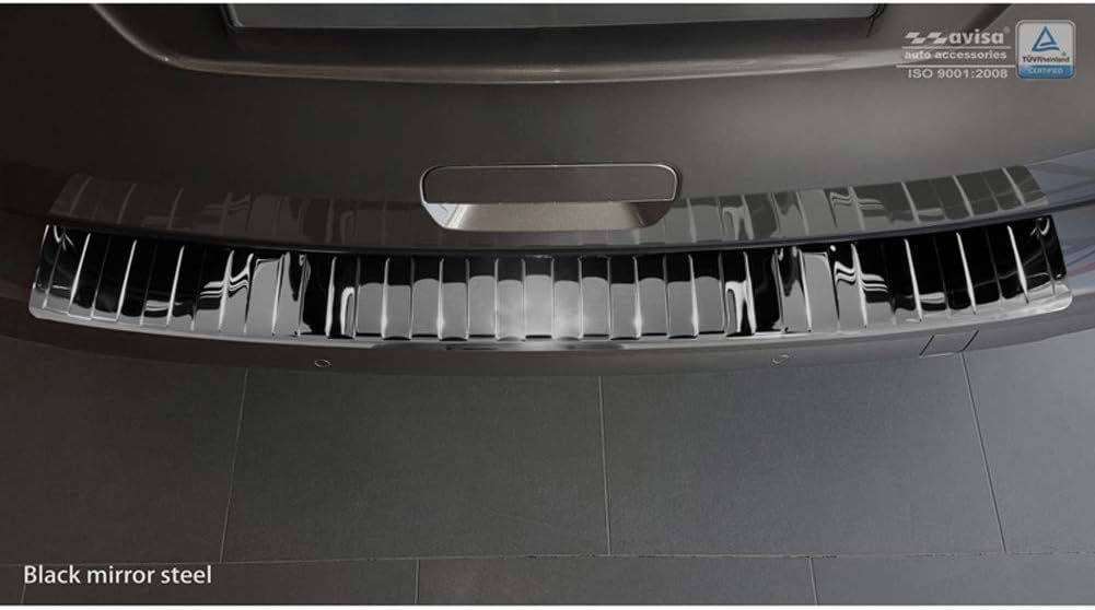 Spiegelschwarz Edelstahl Heckstossstangenschutz kompatibel mit Citroën Spacetourer / Peugeot Travell