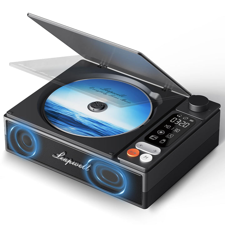 CD Player Tragbar, Leapwell Tragbarer CD Player mit Lautsprecher Bluetooth CD-Player mit Fernbedienu