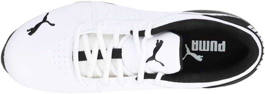 PUMA Herren Viz Runner Sneaker 44 EU Weiss Schwarz, 44 EU Weiss Schwarz