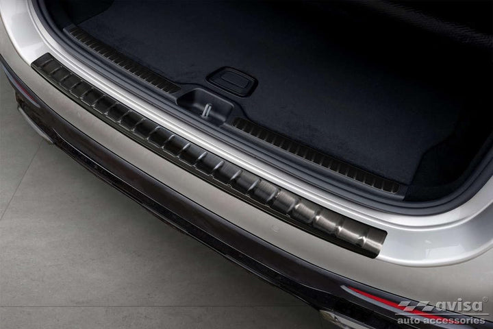 Avisa Schwarz Edelstahl Heckstossstangenschutz kompatibel mit Mercedes GLC II (X254) 2022- 'Ribs'