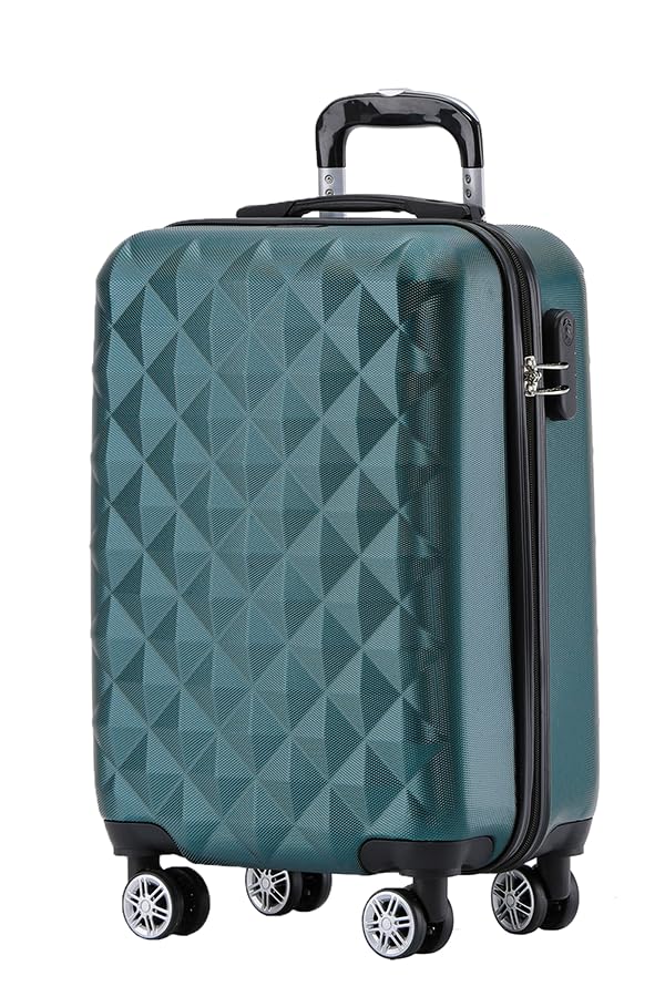 BEIBYE Zwillingsrollen 2066 Hartschale Trolley Koffer Reisekoffer Gepäck M-L-XL-Set (Dunkelgreen, M)