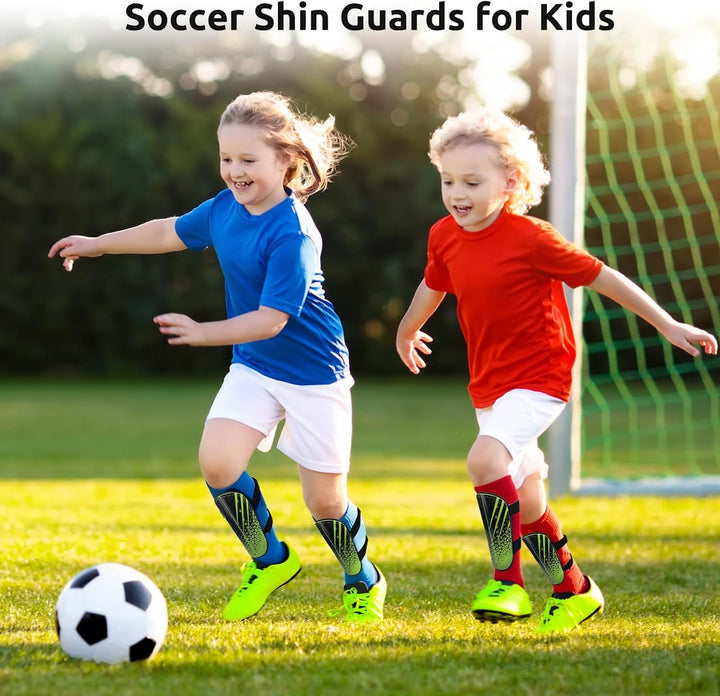 Schienbeinschoner Kinder Fussball Shin Pads - Fussball Ausstattung Mit Verstellbarem Klettverschluss
