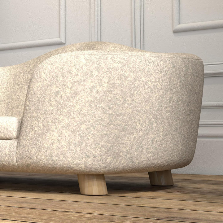 PawHut Haustiersofa Hundematte Hundebett Hundesofa Hundecouch Katzen Sofa mit Kissen Rückentasche Pl