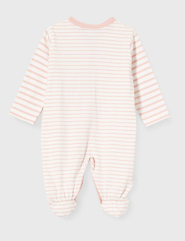 Sanetta Baby - Mädchen rompertje Roze Baby und Kleinkind Schlafanz ge, Silver Pink, 56 EU 62 Silver