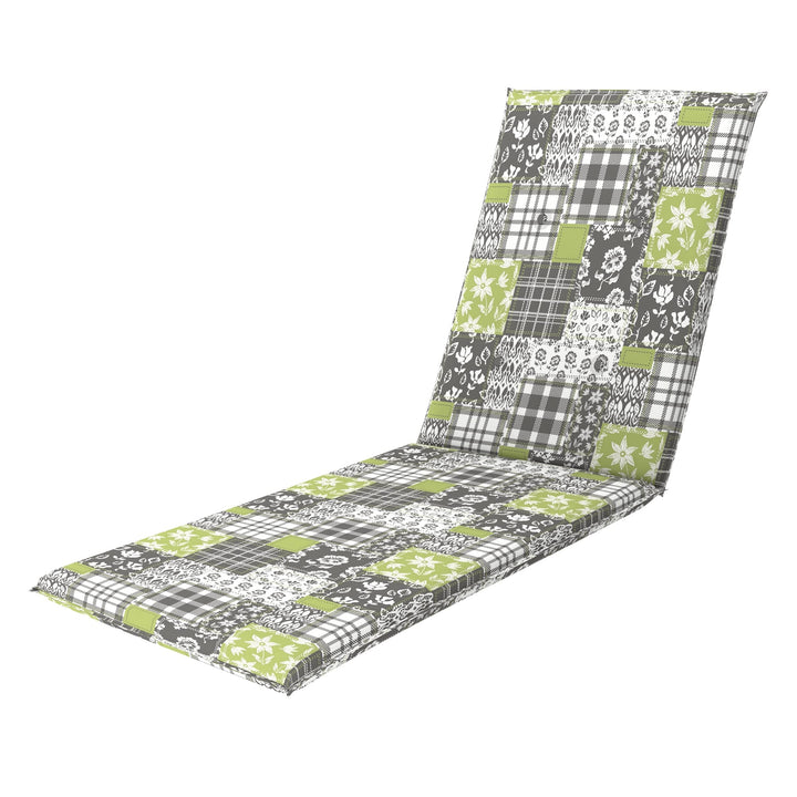 Doppler / Rollliege Living/Gartenliege Auflage/Rollliege/ca. 195 x 60 x 6 cm/Blumen Kariert, Blumen