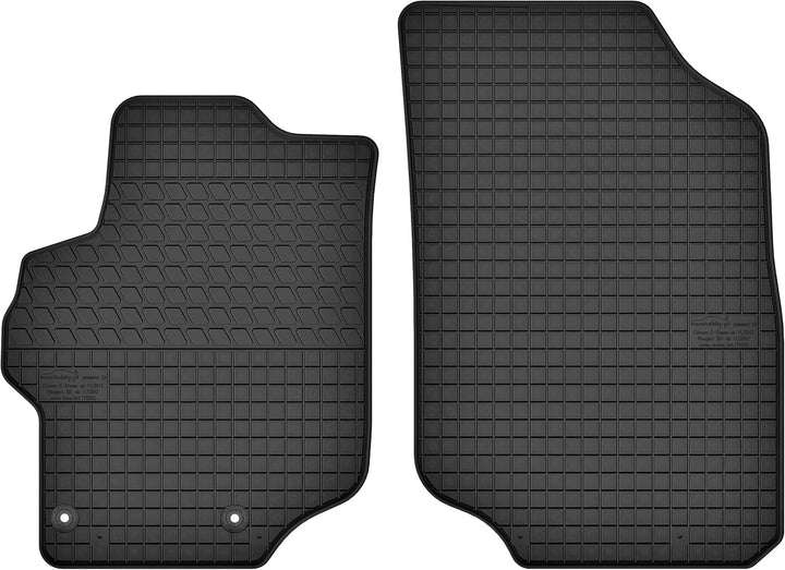 Motohobby Vorne Gummi Fussmatten Gummimatten Satz für Citroen C-Elysse (ab 2012)