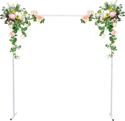 2m x 2m Hochzeit Bogen, Abnehmbarer Quadrat Background Hochzeitsbogen Blumen Deko Blumenrahmen für H