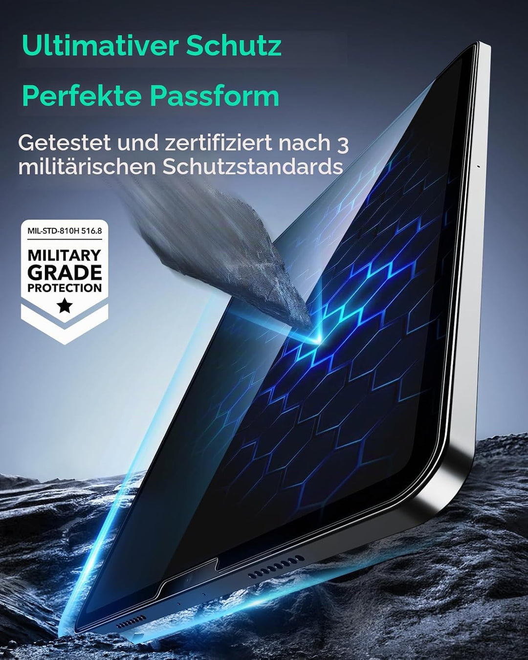 ESR Schutzfolie für iPad Pro 11 Zoll (2022/2021/2020/2018) und iPad Air 5/4 (2022/2020), Gehärtete G