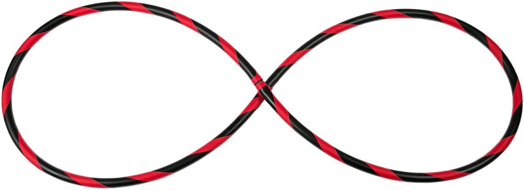 Hula-Hoop-Reifen, faltbar, Ø 90/95/100 cm Schwarz-Rot Ø95cm, Schwarz-Rot Ø95cm