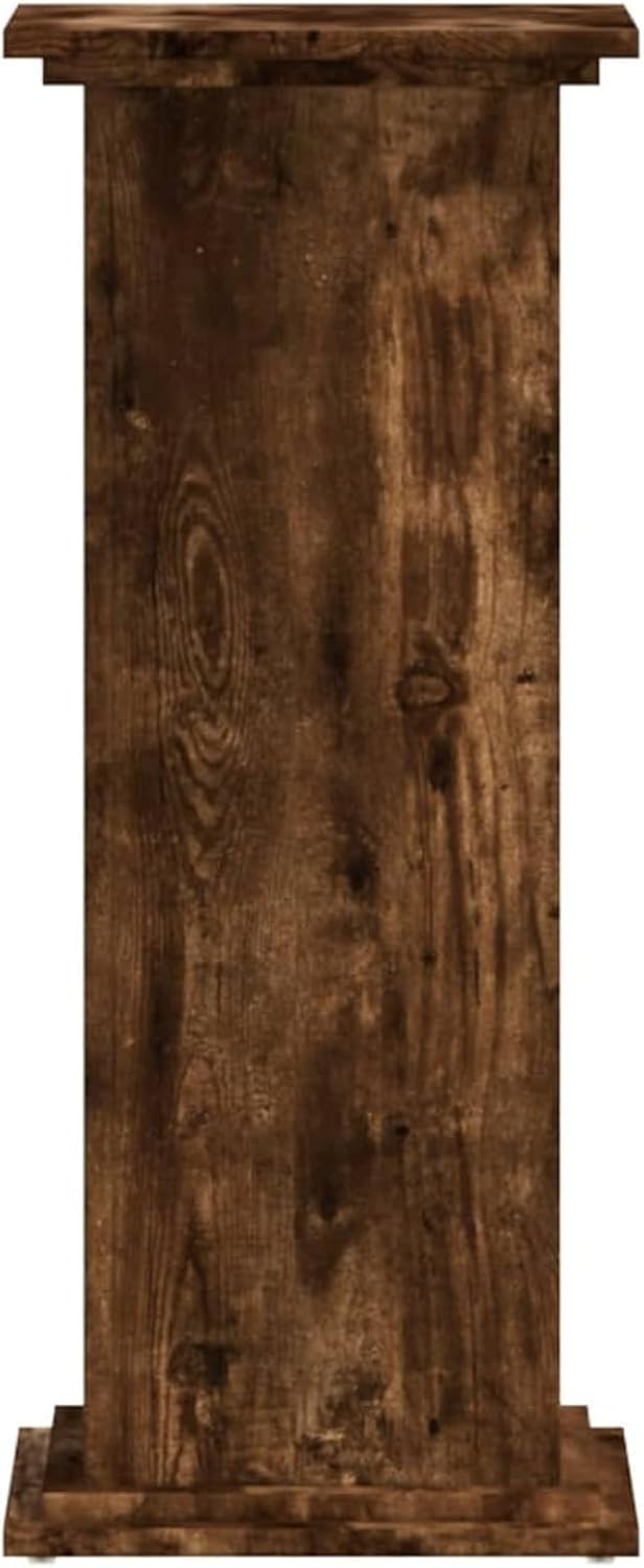 Gecheer Pflanzenständer Räuchereiche 33x33x80 cm Holzwerkstoff stark stabil dekorativ für Inneneinri