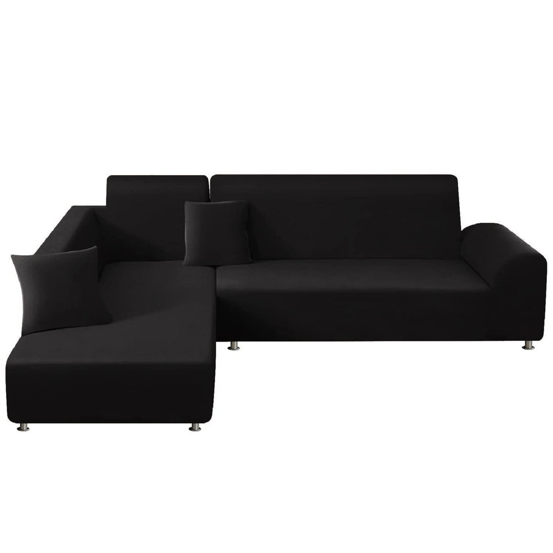 ShowyLive Sofa Überzug Ecksofa L Form Couch Überzug 2er Set Elastische Stretch mit 2 Stück Kissenbez