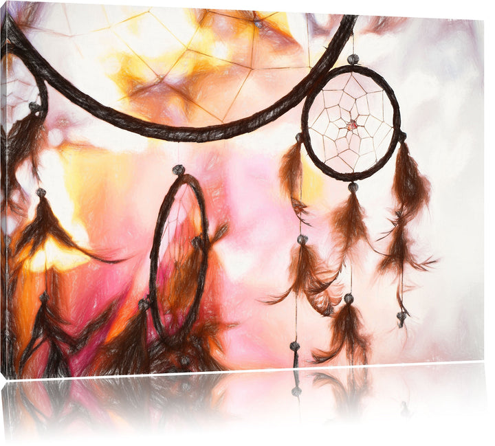 Pixxprint Traumfänger als Leinwandbild/Grösse: 100x70 / Wandbild/Kunstdruck/fertig bespannt, 100x70