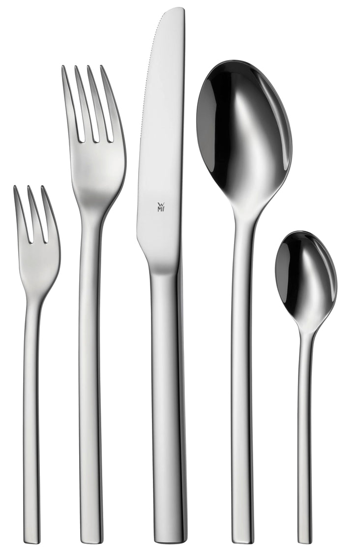 WMF Tavira Besteck Set 12 Personen, 60-teilig, Monobloc-Messer, Cromargan Edelstahl poliert, glänzen