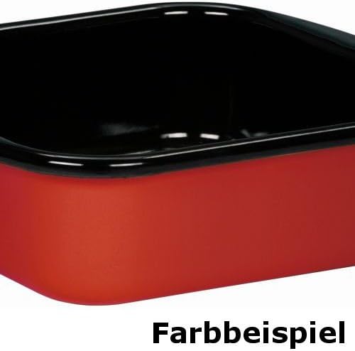 Riess, 0433-020, Bratpfanne 35/23, CLASSIC - COLOR ROT, 35 x 23 cm, Höhe 7.5 cm, Emaille, rot/schwar
